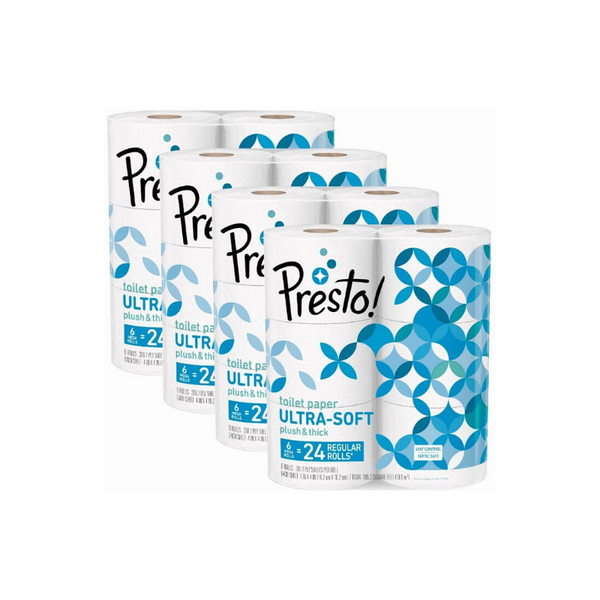 Presto! 24 Mega Rolls Of Toilet Paper
