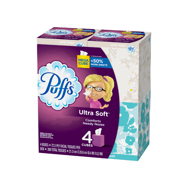 4 Boxes Of Puffs And 8 Kleenex Tissues On Sale