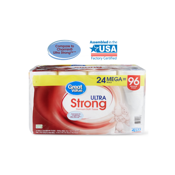 Great Value Ultra Strong Toilet Paper On Sale