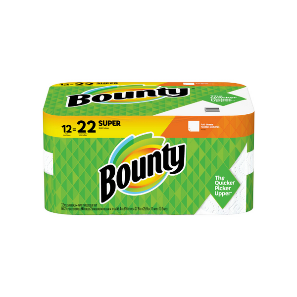 22 rollos regulares de toallas de papel Bounty