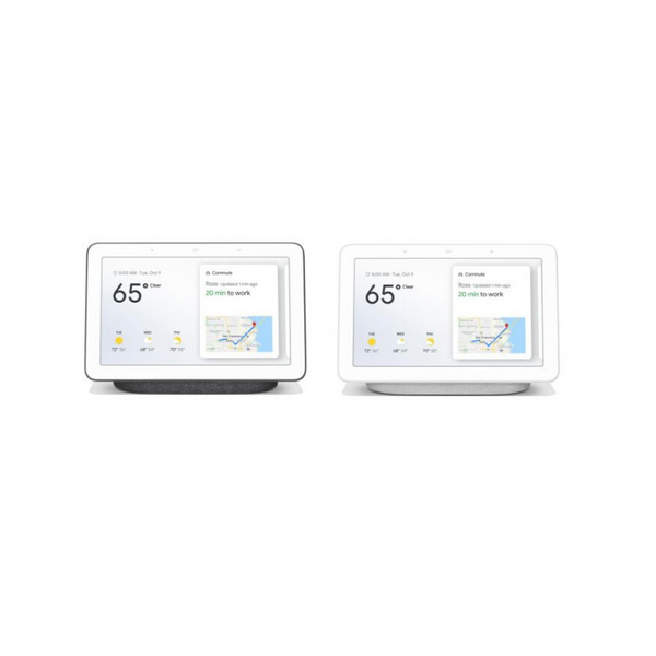 2 asistentes inteligentes Google Nest Hub con pantalla táctil de 7″