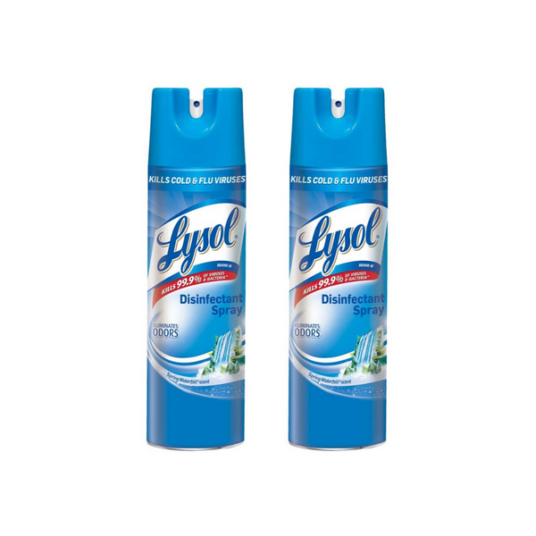 2 botellas de spray desinfectante Lysol de 19 oz