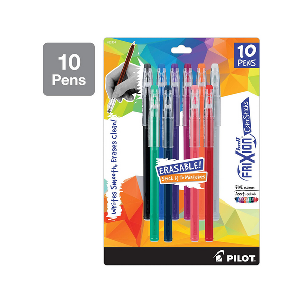 Set Of 10 Pilot Frixion Gel Ink ColorSticks Pens