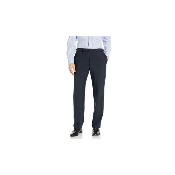 Haggar Men's Expandable-Waist Pleat-Front Dress Pants