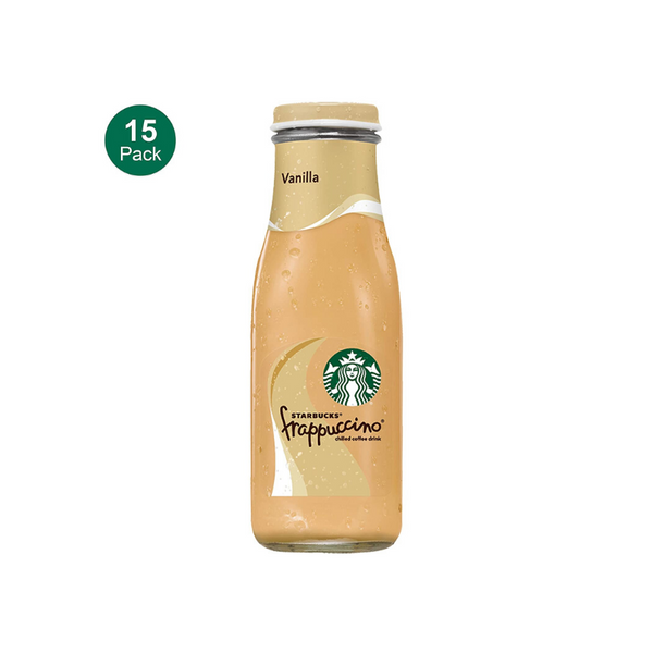 15 Glass Bottles Of Starbucks Frappuccino, Vanilla