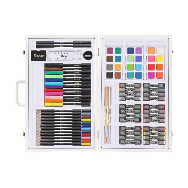82 Piece Kids Art Set in Wood Case