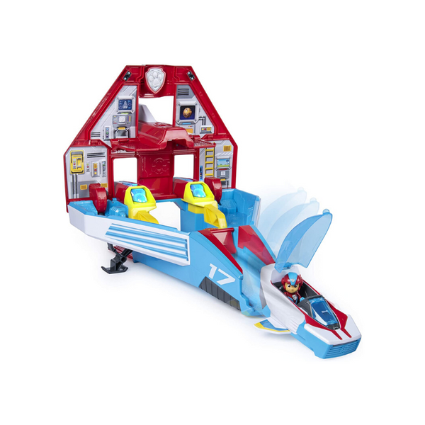 Paw Patrol Super Paws 2-In-1 Transforming Mighty Pups Jet Command Center With Lights & Sounds