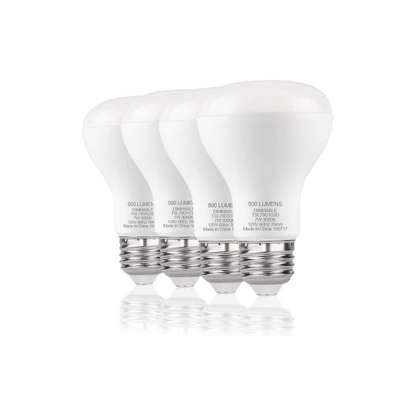 4 bombillas LED regulables.