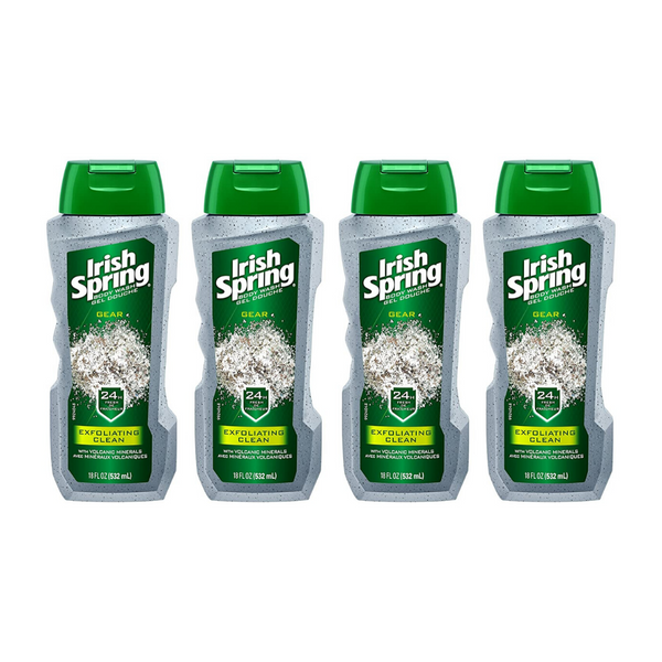 4 botellas de gel de baño Irish Spring Gear