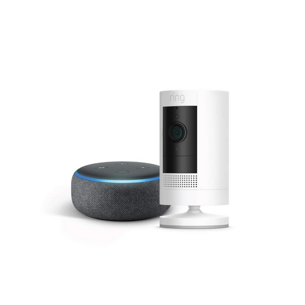 Ring Stick Up Cam With Echo Dot