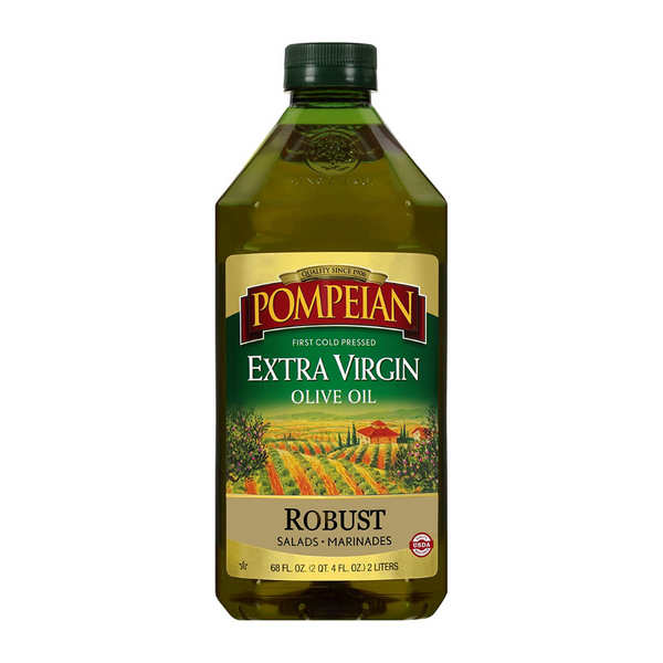 Aceite de oliva virgen extra robusto Pompeian, botella de 68 oz