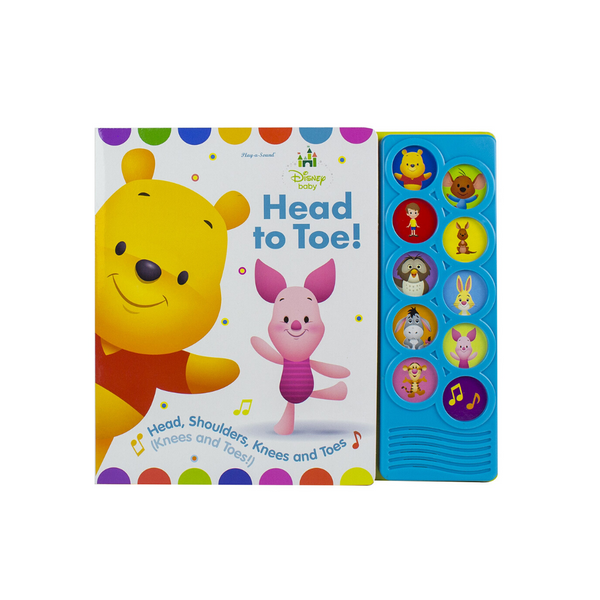 Bebé de Disney Winnie the Pooh: ¡de pies a cabeza! Libro de sonidos de 10 botones