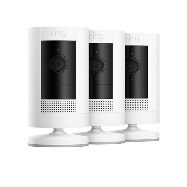 3 Ring Stick Up Security Cameras With 3 Solar Panels