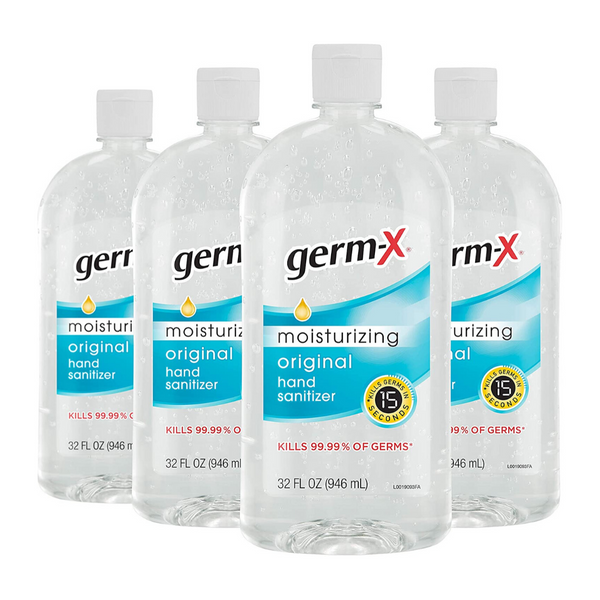 4 botellas grandes de desinfectante para manos Germ-X
