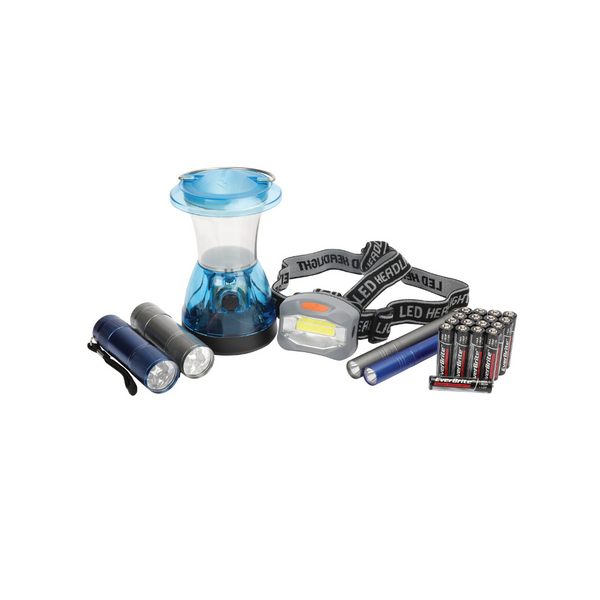 6-Piece Flashlight & Headlamp Combination Kit
