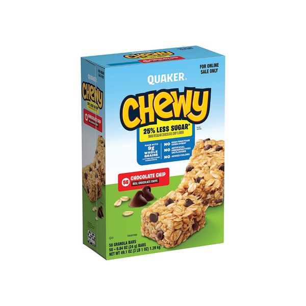 58 barras de granola masticables Quaker