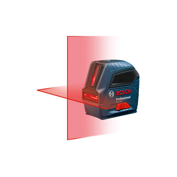 Nivel láser autonivelante de haz rojo de líneas cruzadas Bosch GLL 55