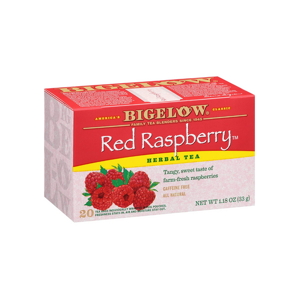 6 Boxes Of Bigelow Red Raspberry Caffeine-Free Herbal Tea
