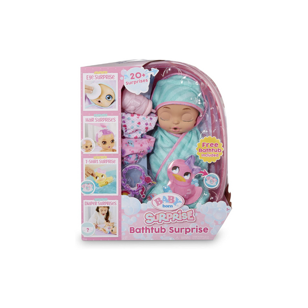 Baby Born Surprise Doll With Bathtub And 20 More Surprises