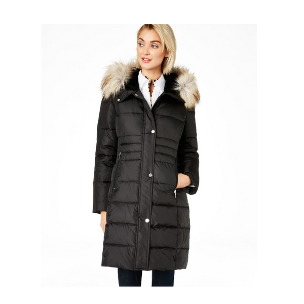 Calvin Klein Faux-Fur Hooded Puffer Coat (4 Colors)