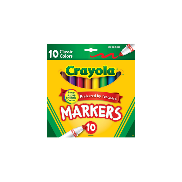 Juego de marcadores Crayola, 10 colores