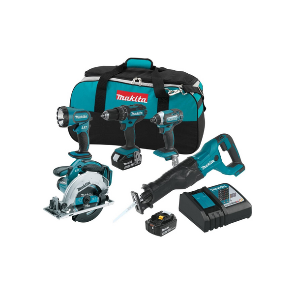 Makita 18V LXT Lithium-Ion Cordless 5-Pc. Combo Kit