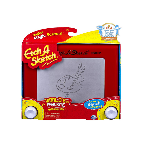 Etch A Sketch, juguete retro clásico de dibujo rojo con pantalla mágica, para edades de 3 años en adelante