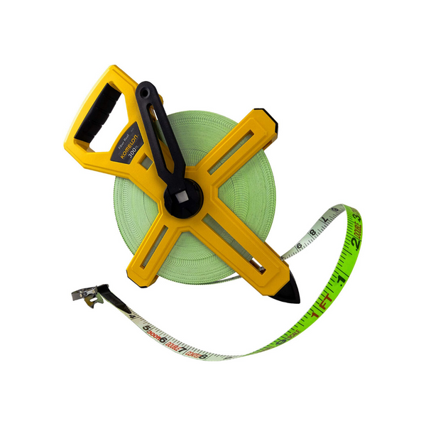 Komelon Open Reel Fiberglass 300′ Tape Measure