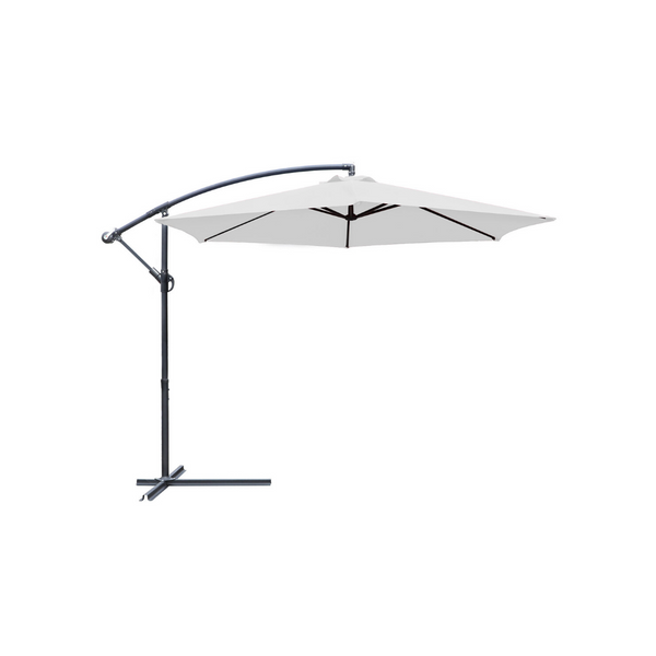 10-Foot Offset Outdoor Patio Umbrella with Steel (2 Colors)