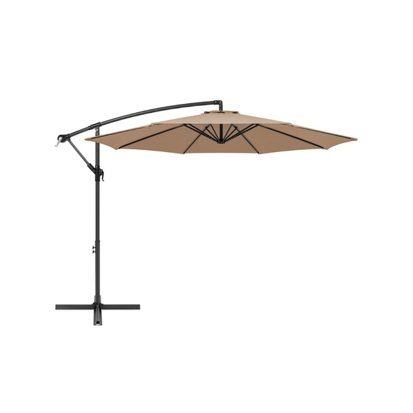 10ft Offset Hanging Outdoor Market Patio Umbrella With Easy Tilt (5 Colors)