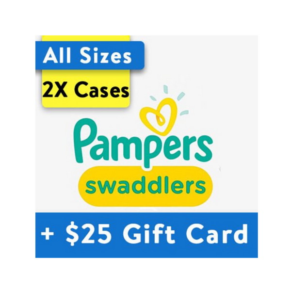 2 cajas de pañales Pampers + tarjeta de regalo electrónica de Walmart de $25 y reembolso de $15