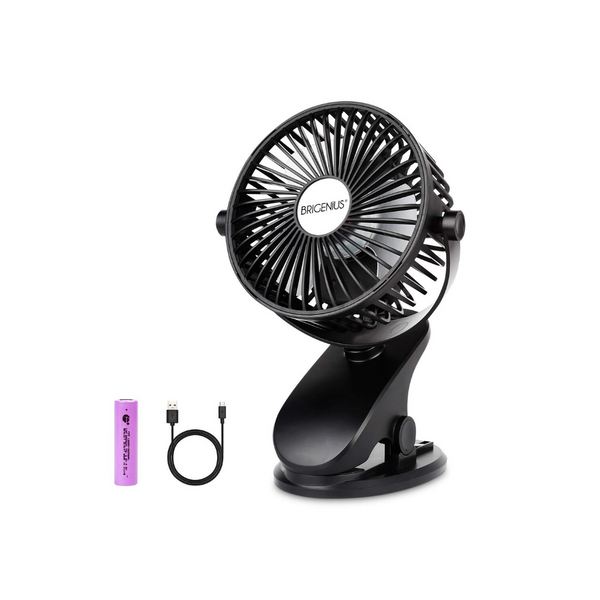Ventilador con clip recargable