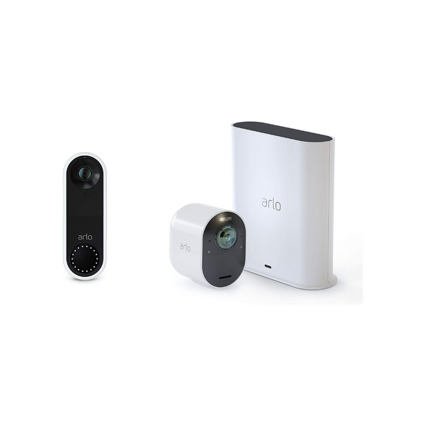 Arlo Ultra 4K UHD Wire-Free Security Camera + Arlo Video Doorbell