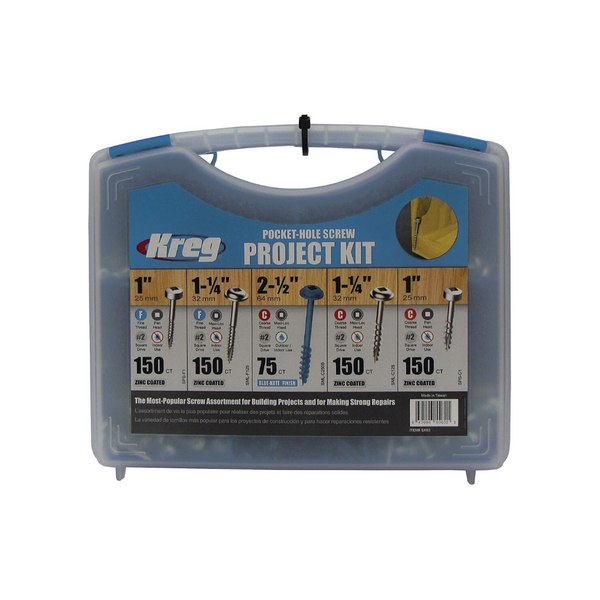 Kit de tornillos para orificios de bolsillo Kreg SK03 en 5 tamaños