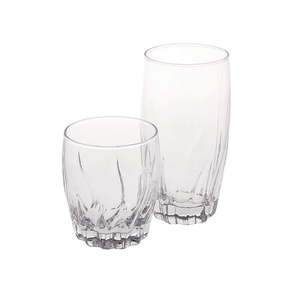 Set Of 16 Anchor Hocking Central Park Small And Large Drinking Glasses