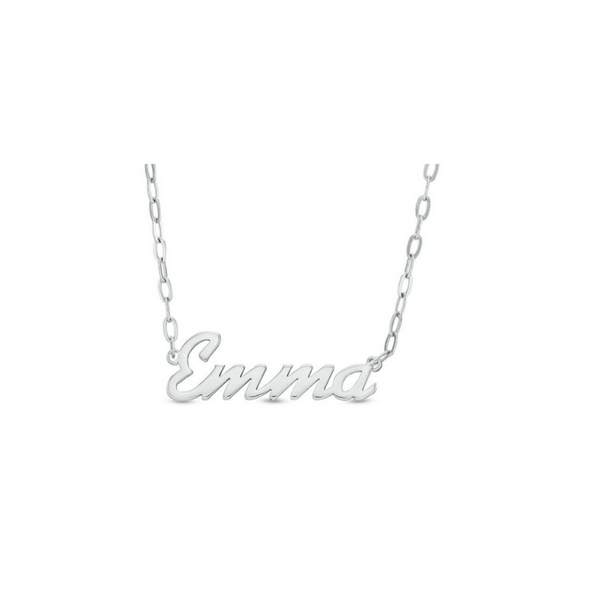 Personalized Stainless Steel Sculpted Name Necklace