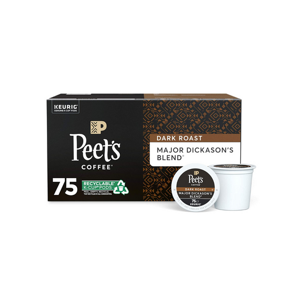 75-Count Peet's Coffee Major Dickason's Blend K-Cups (Dark Roast)