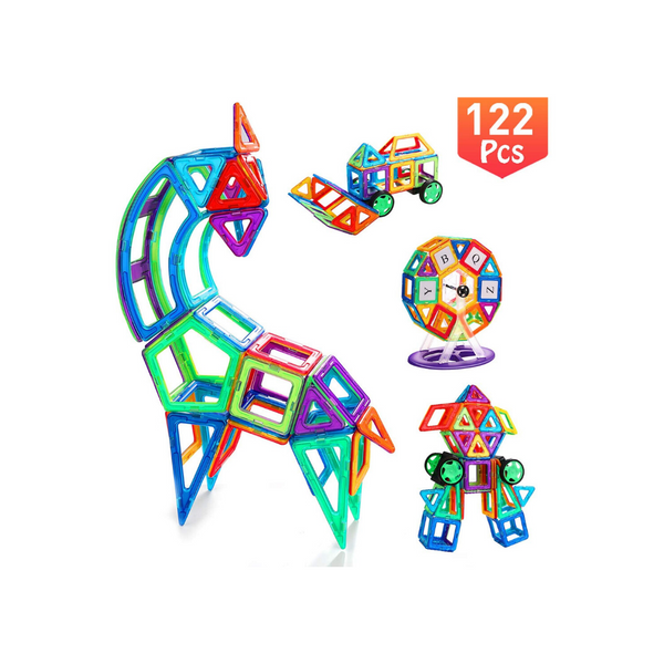 122 Piece Magnetic Blocks Building Toy