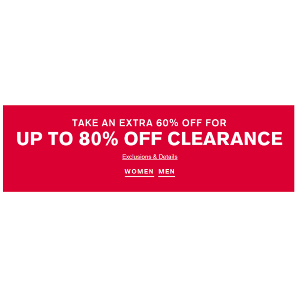 Up To 80% Off Clearance Items
