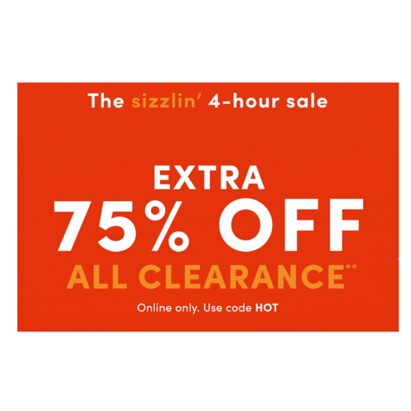 Extra 75% Off All Clearance Items