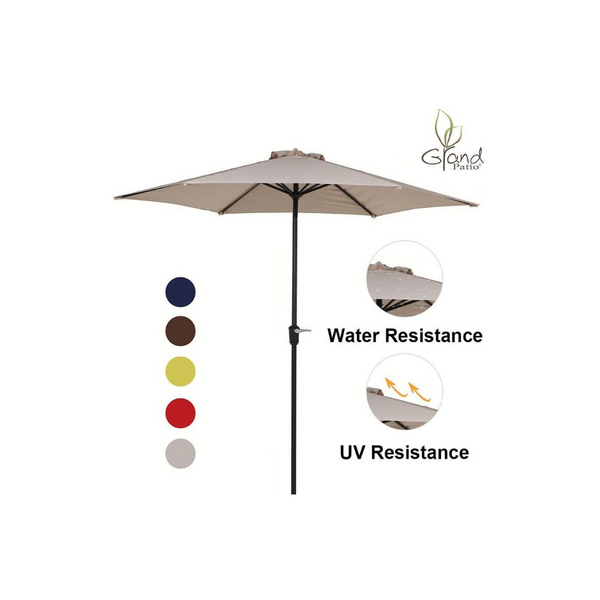 9 FT Aluminum Patio Umbrella With Easy Crank (Multiple Colors)