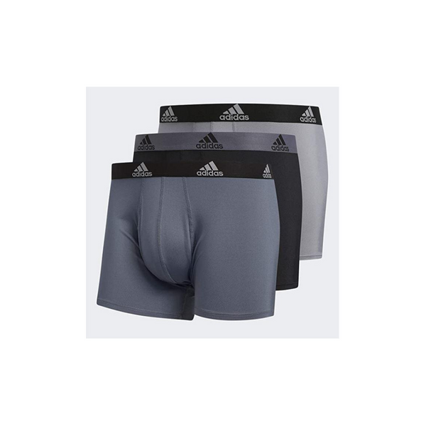 3-Pack adidas Men's Climalite Trunks Underwear (Various Colors)