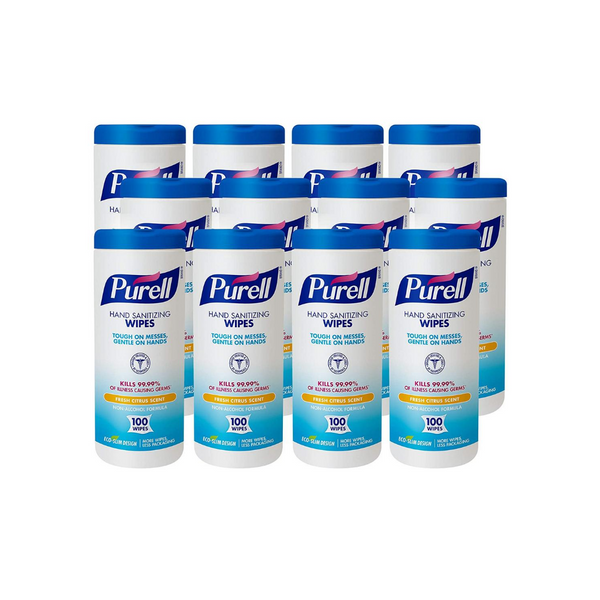 12 botellas de toallitas desinfectantes para manos Purell