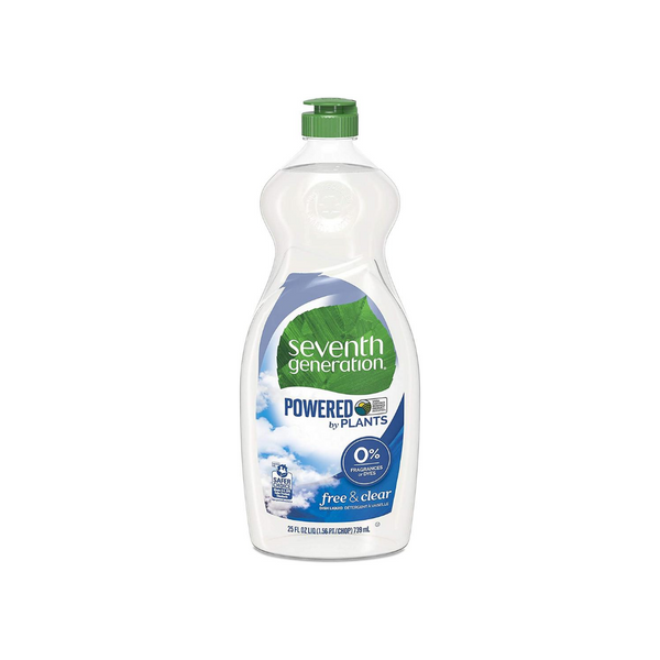6-Pack 25oz Seventh Generation Dish Liquid Soap (Free & Clear)