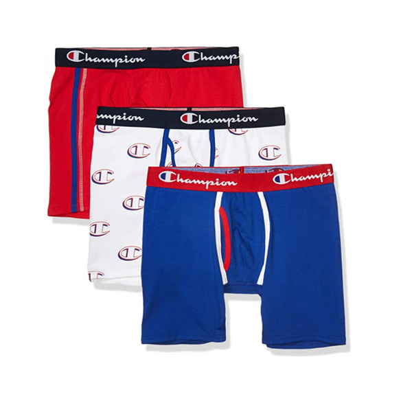 3 Champion Men's Everyday Comfort Cotton Stretch Boxer Briefs