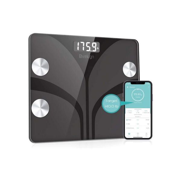 Báscula de grasa corporal, báscula de peso BMI inalámbrica inteligente para baño Digital