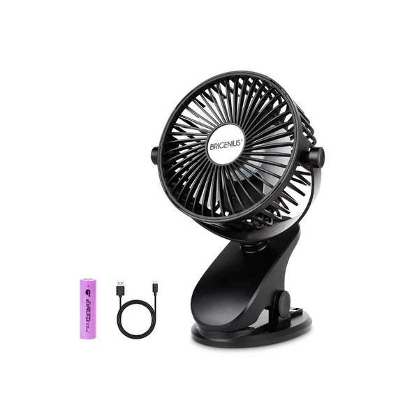 Ventilador con clip que funciona con pilas