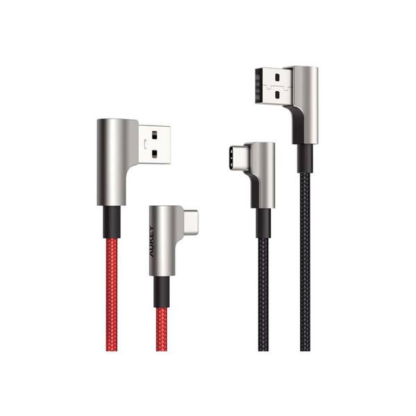 2 Pack Of AUKEY USB C 6.6′ Right Angle Charging Cables FREE
