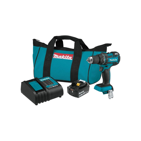 Makita 18V LXT Lithium-Ion Compact Brushless Cordless 1/2″ Driver-Drill Kit