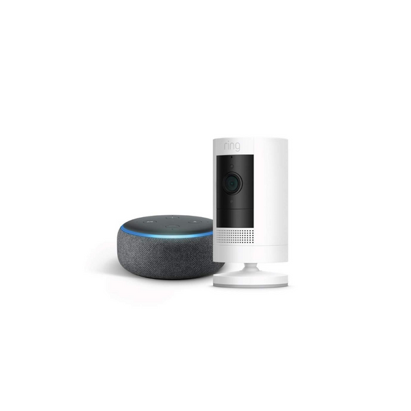 All-new Ring Stick Up Cam with Echo Dot